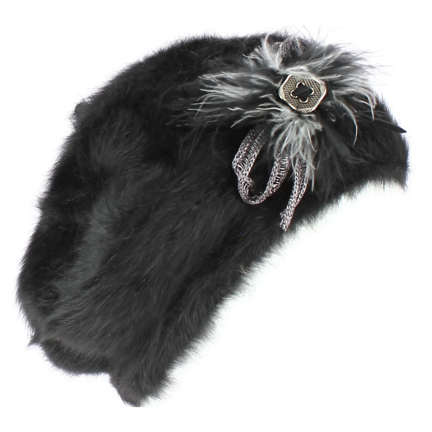 Béret Angora Charme Noir - TRACLET Reference : 4246 | Chapellerie Traclet