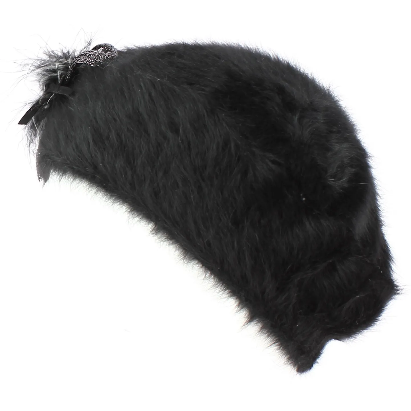 Béret Angora Charme Noir - TRACLET Reference : 4246 | Chapellerie Traclet