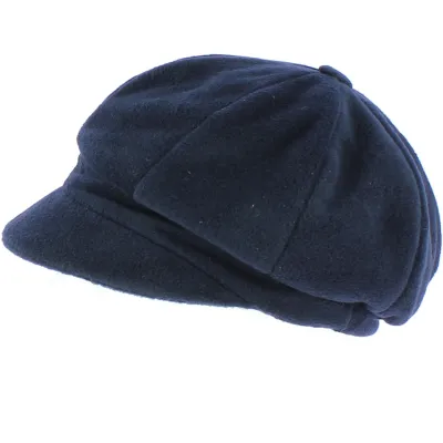 Navy Fleece Newsboy Cap Abby - TRACLET Reference: 204 | Traclet Hat Shop