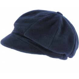 Navy Fleece Newsboy Cap Abby - TRACLET