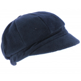 Navy Fleece Newsboy Cap Abby - TRACLET