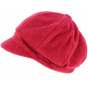 Burgundy Abby fleece newsboy cap - TRACLET