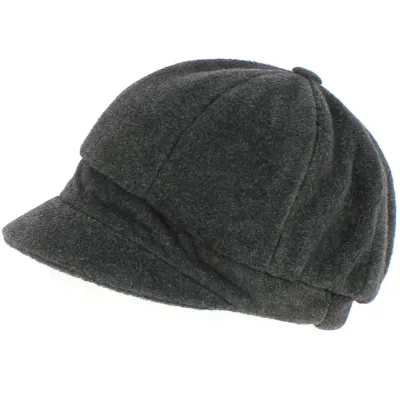 Newsboy Cap Abby Fleece Anthracite - TRACLET Reference: 6623 | Traclet Hat Shop