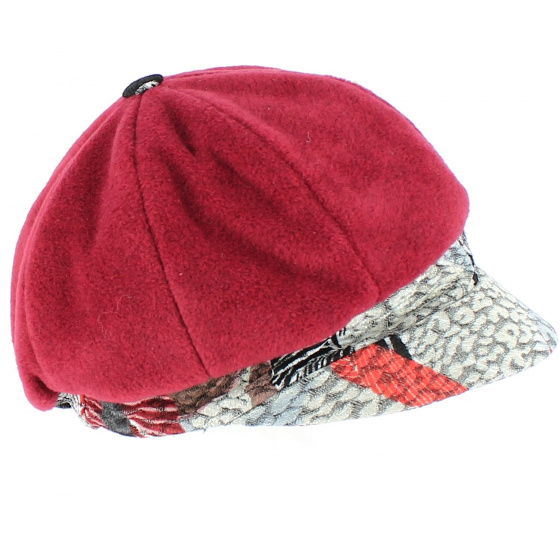 Newsboy Cap Chona Bordeaux Fleece - Traclet