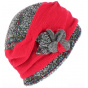 Ethel Red/Gray Wool Toque - Traclet