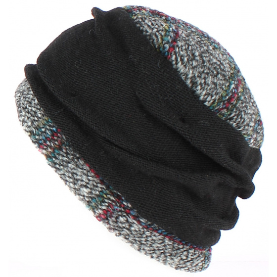 Ethel Wool Beanie Black/Grey - Traclet Ethel Wool Beanie Black/Grey - Traclet