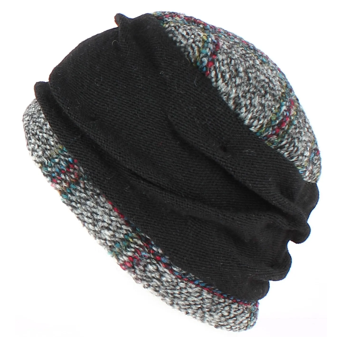 Ethel Wool Beanie Black/Grey - Traclet Reference: 2240 | Traclet Hatmakers