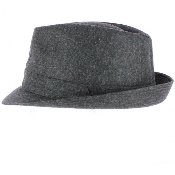 Anthracite Macadam Trilby Hat -Traclet