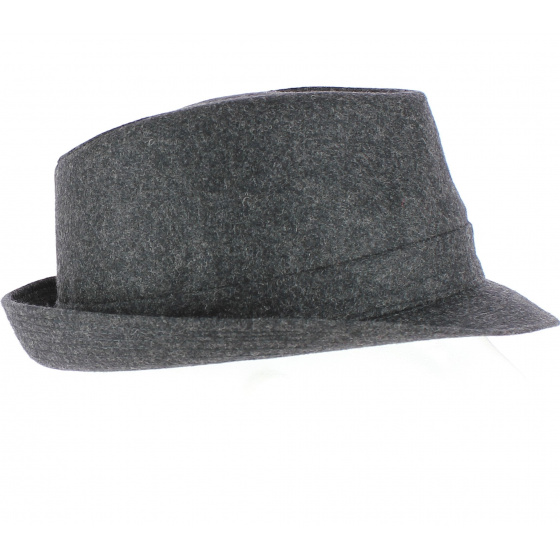 Anthracite Macadam Trilby Hat -Traclet Anthracite Macadam Trilby Hat -Traclet