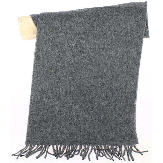 Gray Wool Scarf Made In France - Traclet