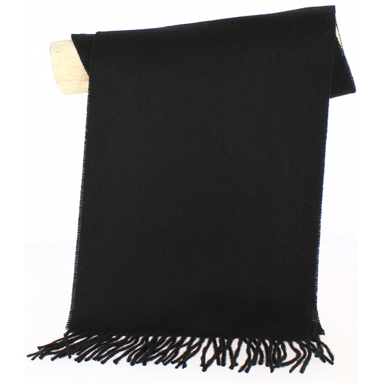 Manoe Black Virgin Wool Scarf - Traclet