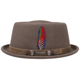 Brown Lions Woolfelt Porkpie Hat - Stetson