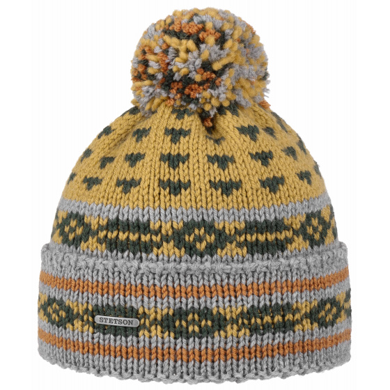 Yellow Pompom Beanie Oslo - Stetson