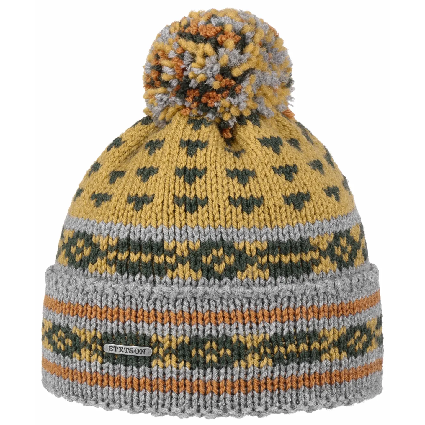 Bonnet à Pompon Jaune Oslo- Stetson Reference : 8368 | Chapellerie Traclet