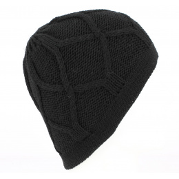 Marvin Knitted Black Beanie - Traclet
