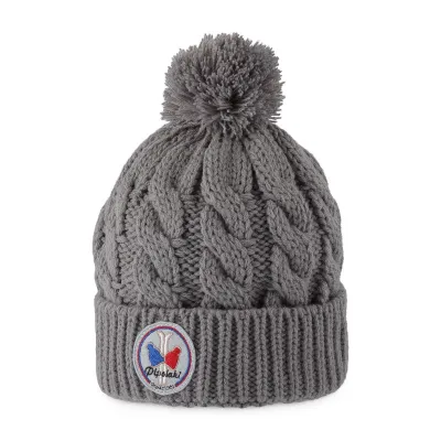 Bonnet Pompon Enfant Alpina Gris - Pipolaki - Pipolaki Reference : 4199 | Chapellerie Traclet