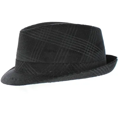 Chapeau Trilby Velours Ethan Noir -Traclet Reference : 2399 | Chapellerie Traclet