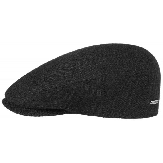 Oakland Black Flat Cap -Stetson