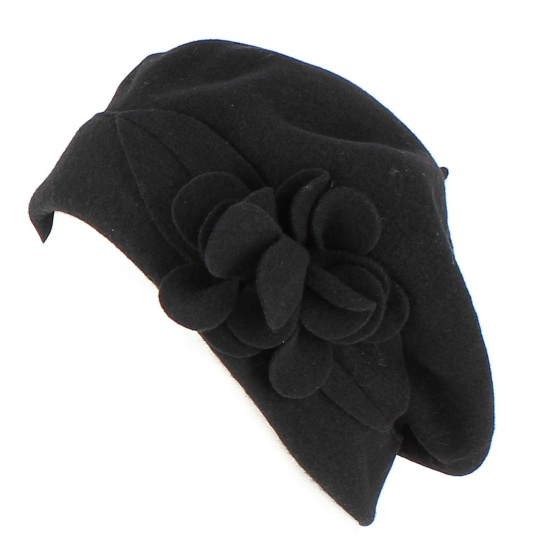 Capucine Beret Black- Heritage by Laulhère