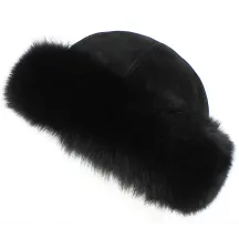 toque renard noir - achat toque renard femme Reference : 2965 | Chapellerie Traclet