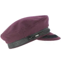 Casquette marin d'elbeuf prune- achat casquettes marin bordeaux Reference : 42 | Chapellerie Traclet