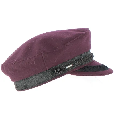 Casquette marin d'elbeuf prune- achat casquettes marin bordeaux Reference : 42 | Chapellerie Traclet