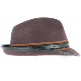 Chapeau Trilby Andreas Marron - Carlos Santana