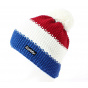 Star Pompom Beanie Blue White Red - Eisbär