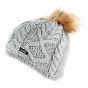 Mirella Lux hat with grey pompom - Eisbär