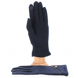 Women's Jacqueline Tactile Gloves Navy- Traclet