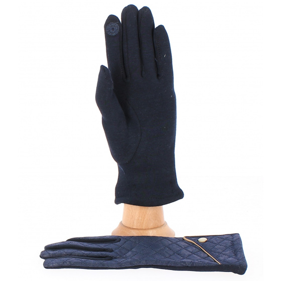 Women's Navy Jacqueline Touchscreen Gloves - Traclet Women's Navy Jacqueline Touchscreen Gloves - Traclet