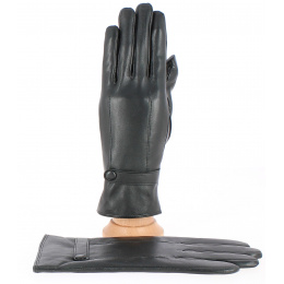 Dave Black Lambskin Leather Gloves - Traclet