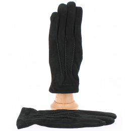 Gloves Man Aaron Black Leather - Traclet