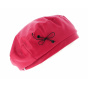 Beret Candide Imitation Cuir Rouge- Traclet 