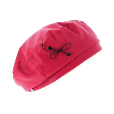Beret Candide Imitaion Cuir Rouge- Traclet  Reference : 313 | Chapellerie Traclet