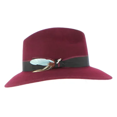 Chapeau Traveller Alberto en Feutre Alberto Laine Noir- Fléchet Reference : 8472 | Chapellerie Traclet
