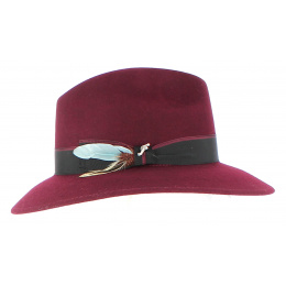 Alberto Traveller Hat Burgundy Wool Felt - Fléchet
