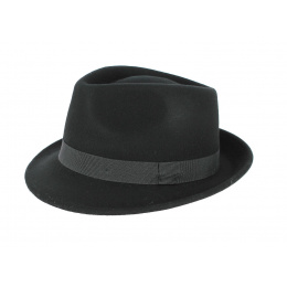 Hector Trilby Hat in Black Wool Felt - Traclet