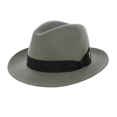 Chapeau Fédora Stuart en Feutre Laine Gris-Fléchet Reference : 8437 | Chapellerie Traclet