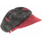 Clarisse Black Newsboy Cap - TRACLET