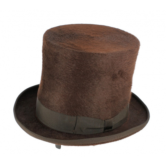 Chapeau haut de forme mélusine marron - Traclet