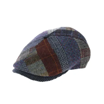 Alphonse Hatteras Wool Patchwork Cap - Traclet Reference: 8471 | Traclet Hat Shop