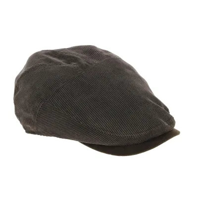 Casquette Plate Byron en Velours Côtelé Marron- Aussie Apparel Reference : 8489 | Chapellerie Traclet