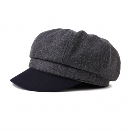 Casquette Gavroche Montreal Gris et Noir- Brixton