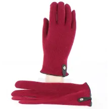 Gants Tactiles Séville Laine & Cachemire Bordeaux/Noir- Traclet Reference : 8512 | Chapellerie Traclet