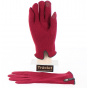 Seville Touch Screen Wool & Cashmere Gloves Burgundy & Black - Traclet