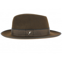 Brown Wool Felt Fedora Hat Isidore - Fléchet