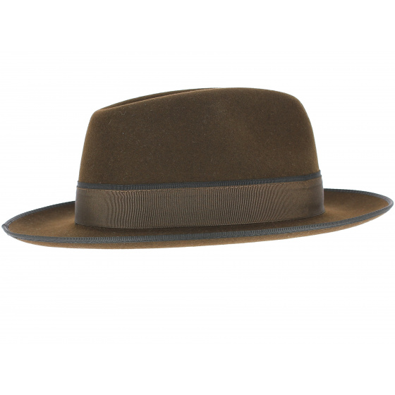 Chapeau Fédora Isidore en Feutre Laine Marron - Fléchet Chapeau Fédora Isidore en Feutre Laine Marron - Fléchet