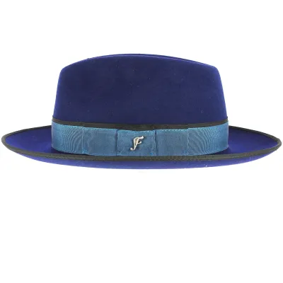 Chapeau Fédora Isidore en Feutre Laine Bleu Roi- Fléchet Reference : 8446 | Chapellerie Traclet