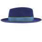 Fédora Isidore Royal Blue Wool Felt Hat- Fléchet